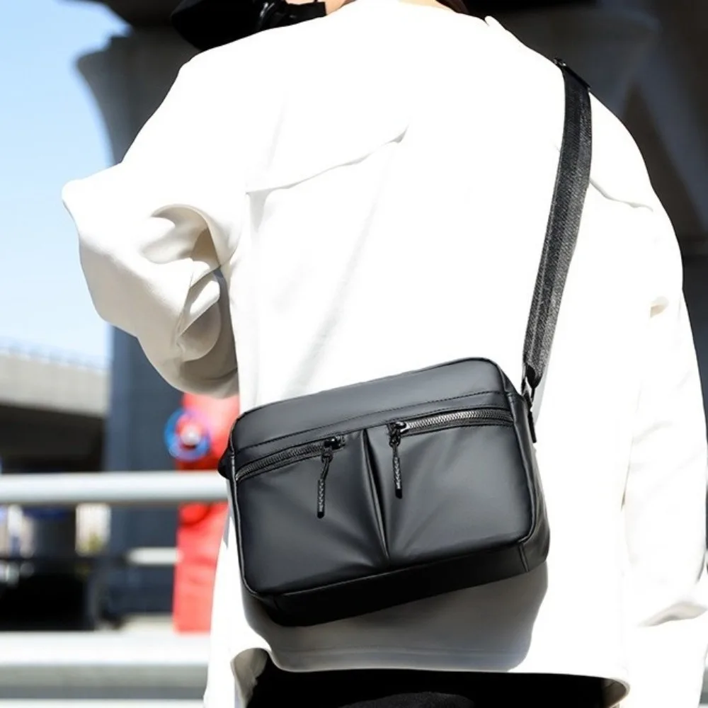 

Мужская сумка через плечо на одно плечо, тканевая мужская сумка-мессенджер большой вместимости, многофункциональная квадратная нейлоновая сумка через плечо, мужская