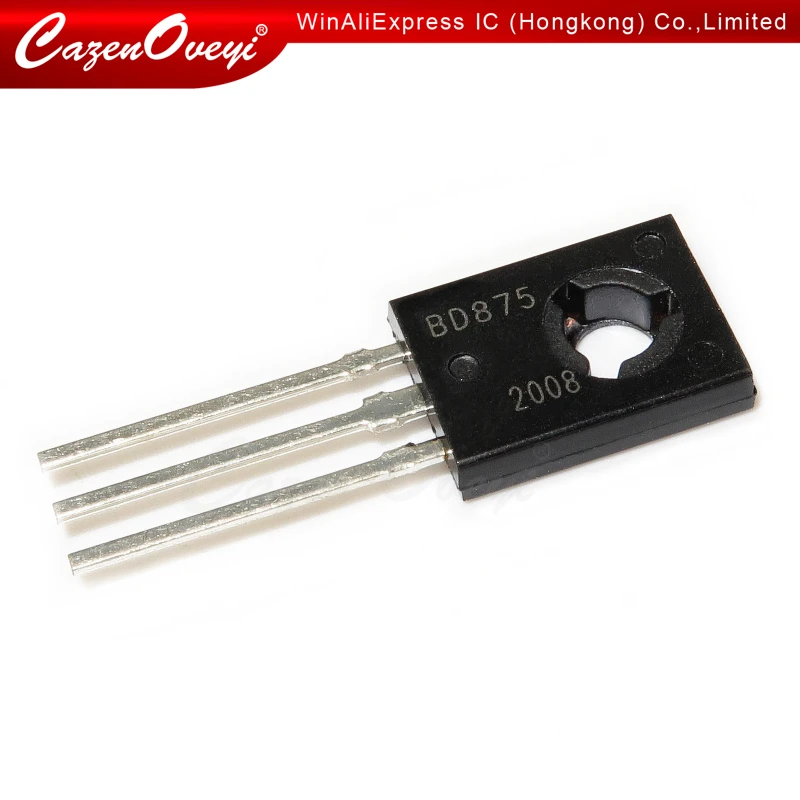 10pcs/lot BD875 TO-126 BD 875 TO126 NPN planar transistor Darlington new original In Stock