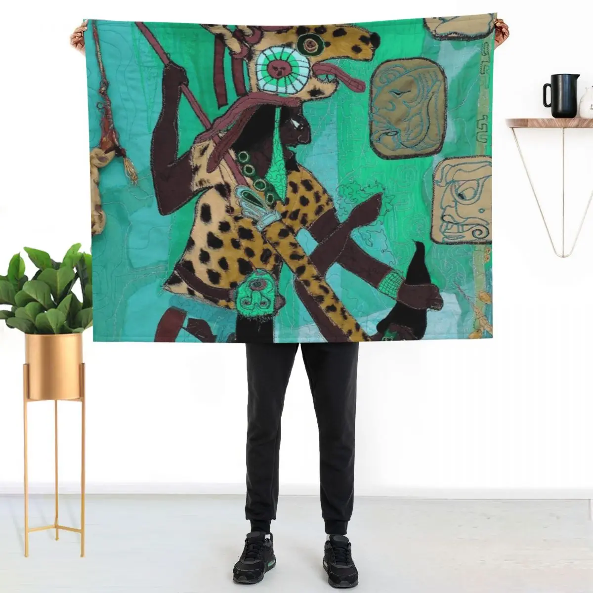 Mayan.Maya wall Panel. Aztec Throw Blanket Nap christmas gifts blankets and throws Sleeping Bag For Baby cosplay anime Blankets
