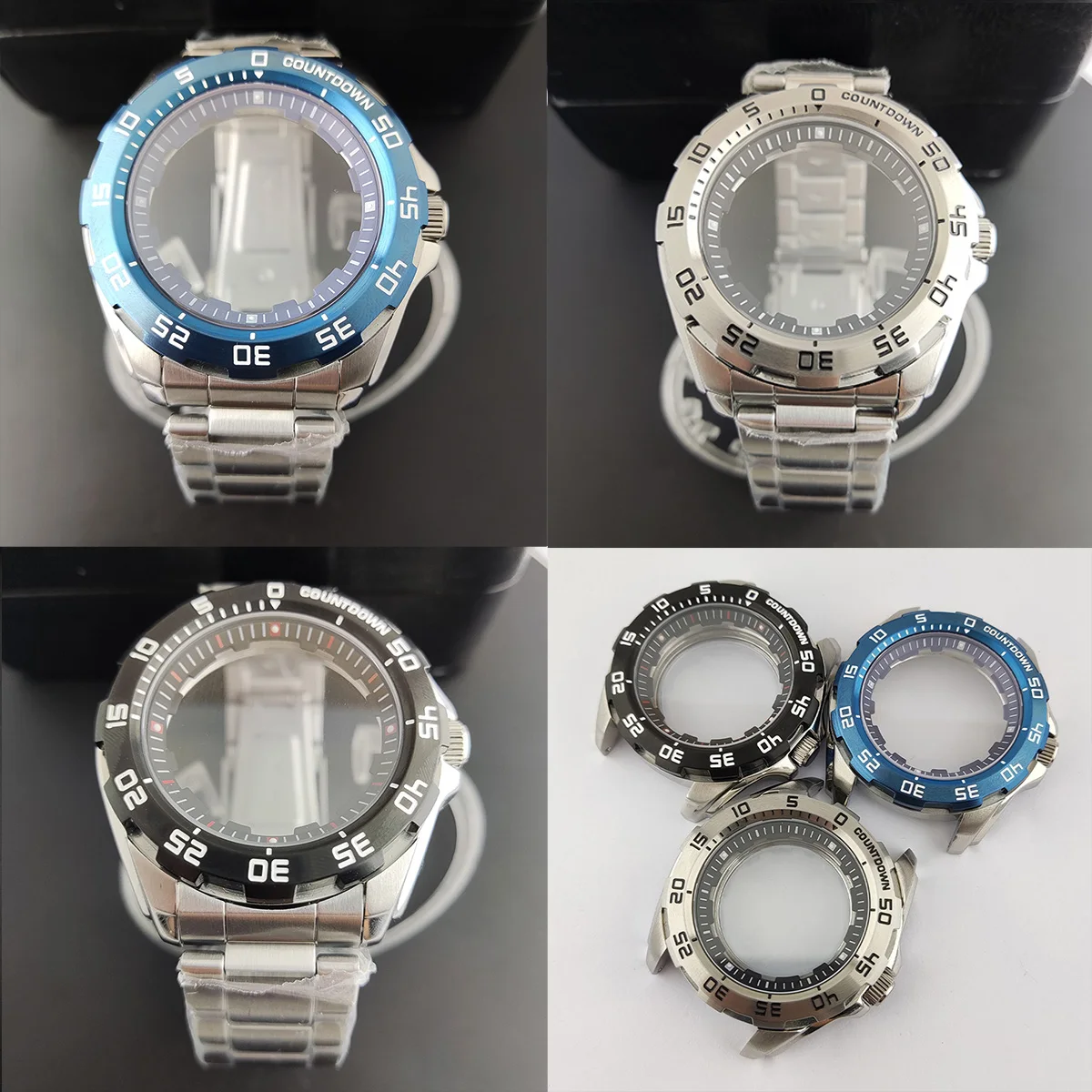 44mm nh35 case watch Sapphire glass NH36 case   for NH36 NH35 Movement stainless steel Watch accessories 004 image 2