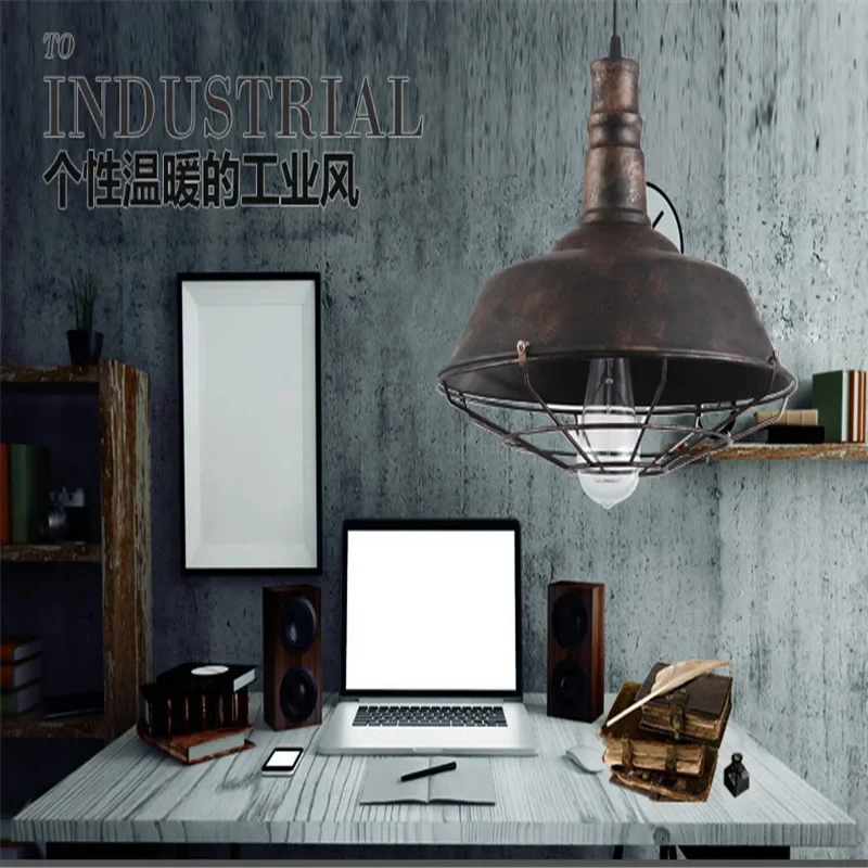 Nordic Restaurant Bar chandelier American Rural creative retro industrial wind  single head cooker hood