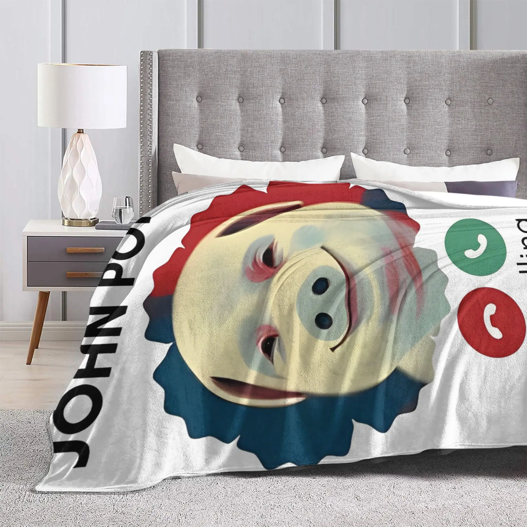 John Pork Is Calling Funny Pig Meme Blanket Velvet  Super Soft Throw Blanket for Bedding Couch Bedroom Quilt