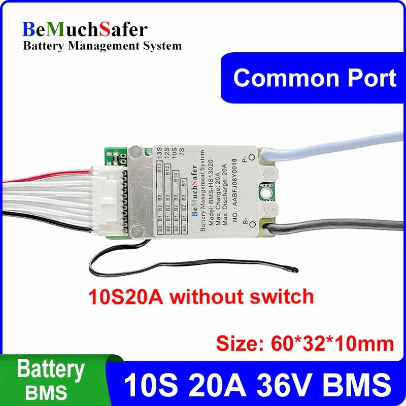 10S 20A 15A 36V bateria BMS wspólny Port z włącznikiem/wyłącznikiem czujnik temperatury 10S20A 10S15A 37V PCM dla DIY EBike akumulator