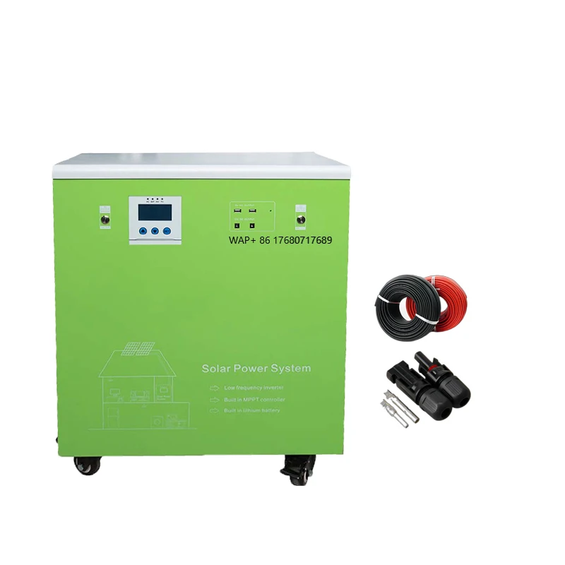 Pure Sine Wave 3-6KW Hybrid Off-Grid Solar Energy System MPPT Controller Lithium Ion Battery All in One System