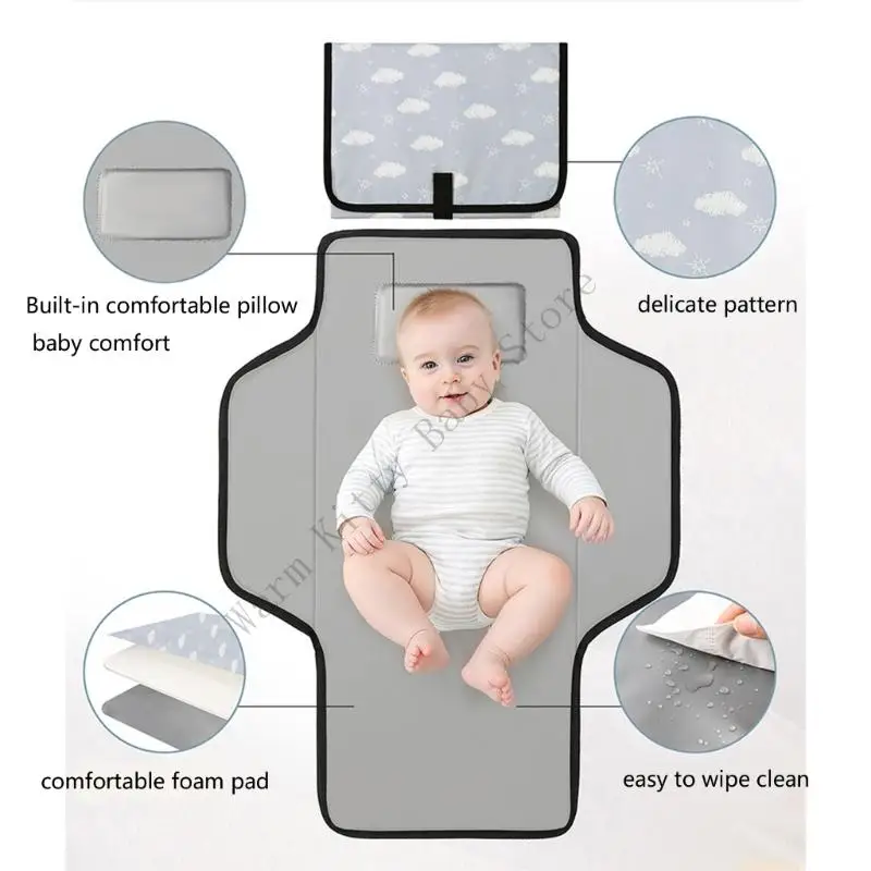 وسادة تغيير حفاضات الأطفال المحمولة المقاومة للماء من XXFE، قابلة للطي، تصميم مضغوط ناعم، حصيرة تغيير حفاضات ناعمة للاستخدام #2