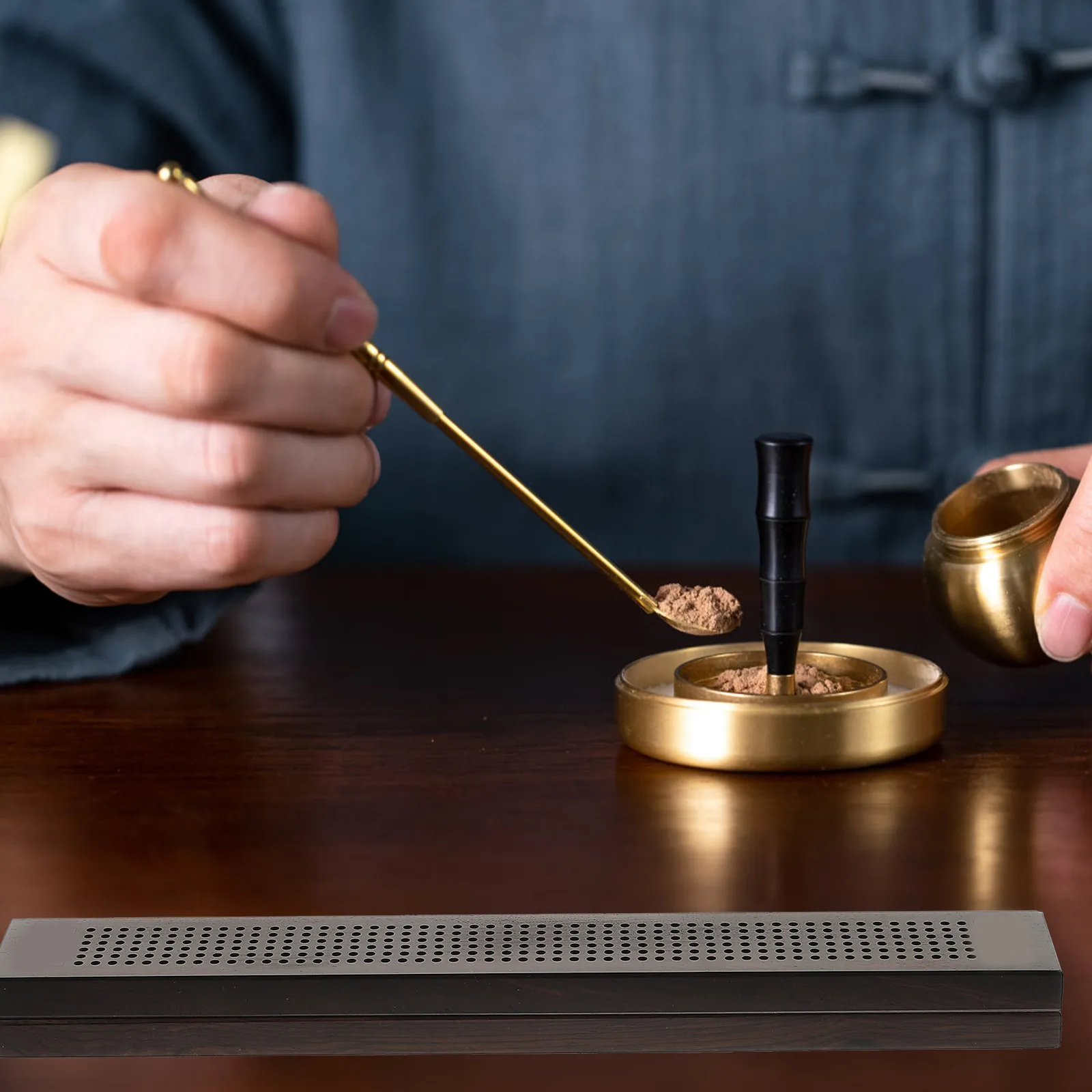 Wooden Incense Stick Holder Burner Desktop Tabletop Aromatherapy Censer for Home Office Car Use Reusable Stable Decorative Daily