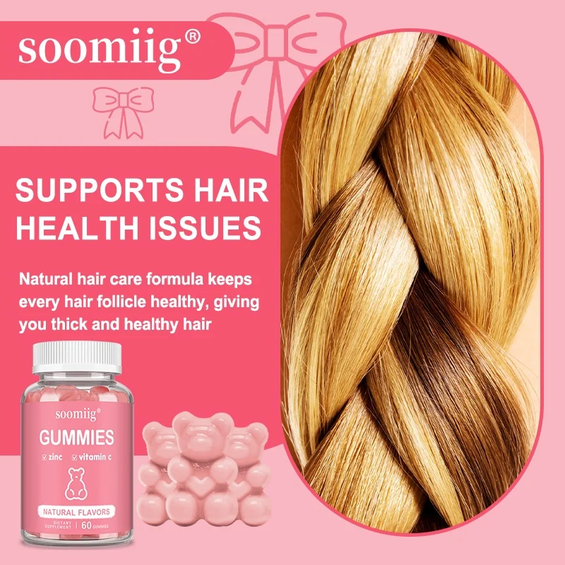 Zinc and Vitamin C Gummies - Support Skin, Bone and Hair Health, Cell Regeneration, Antioxidan, Non-GMO