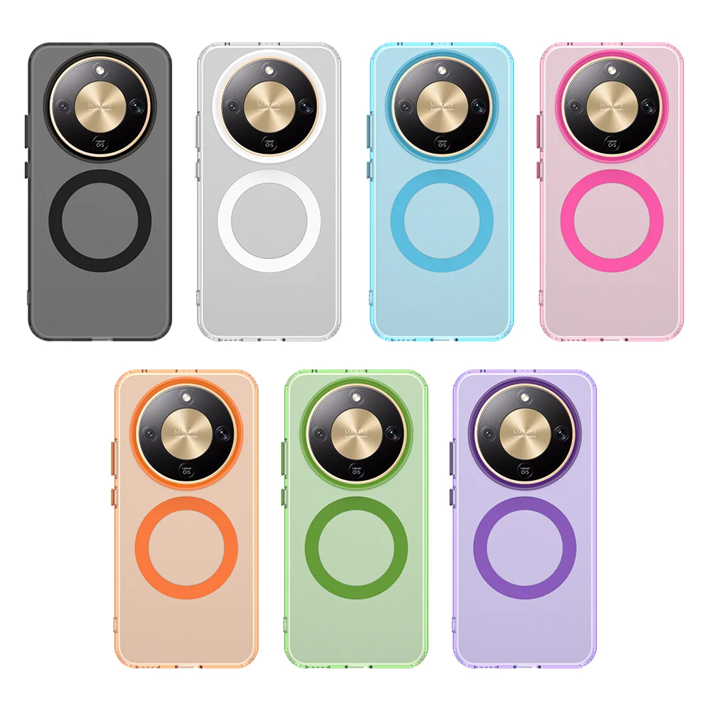 

Матовый прозрачный чехол для телефона Honor Magnic 300 400 6 7 X50 X60 X70 X8C X9B X9C X9D Pro Lite Slim Protective Candy Magnetic Cover