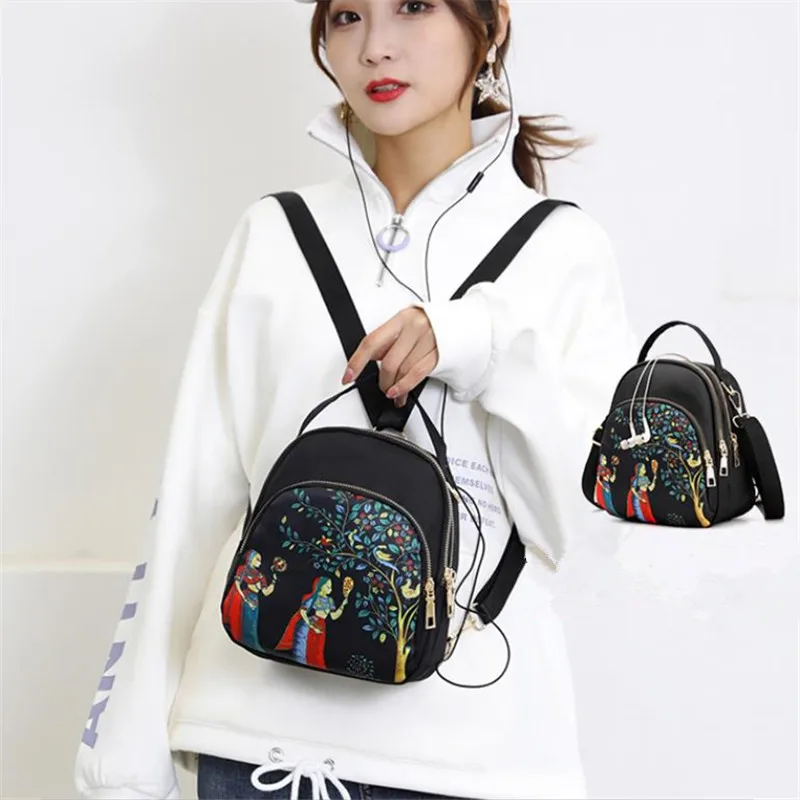 Damen Tasche neue lässige koreanische multifunktion ale Umhängetasche Mini Rucksack Oxford Umhängetasche Damen Einkaufstasche – Detail 3