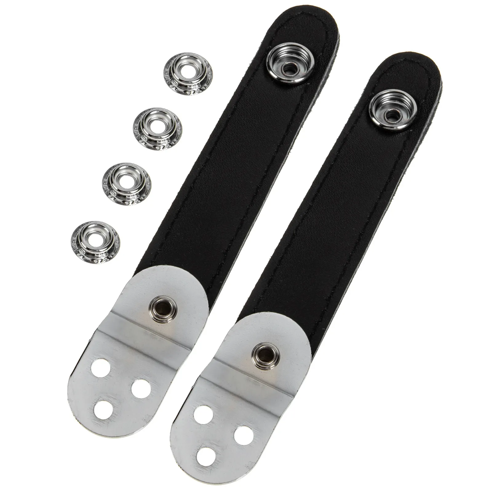 1Set Metal Connecting Buckle Belt Double-Layer Cowhide Thickened Wide Comfortable Accordion Bellows Strap Replacement Parts