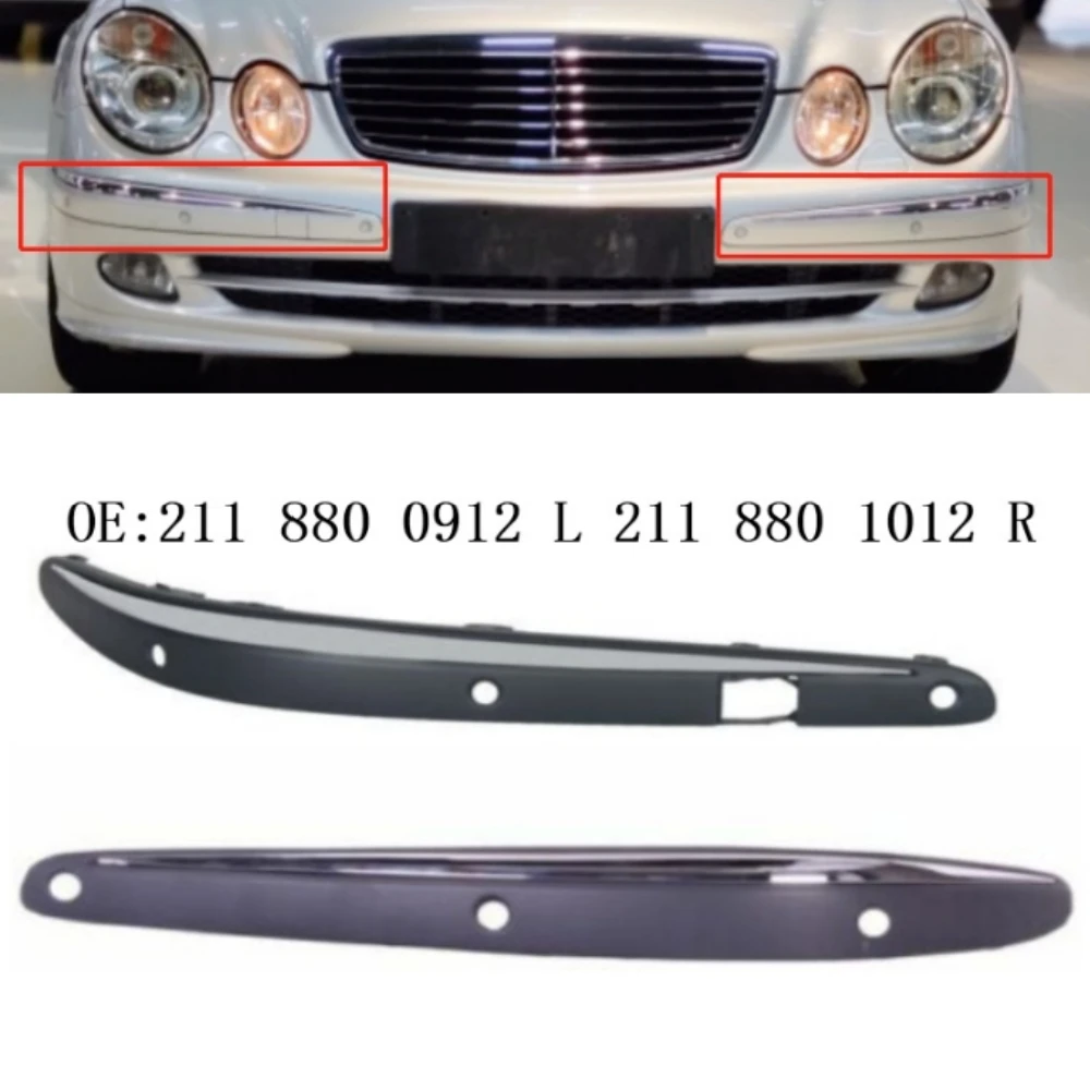Front bumper bracket decorative strip A2118800912 A2118801012 For Mercedes Benz E-Class W211 2002-2005
