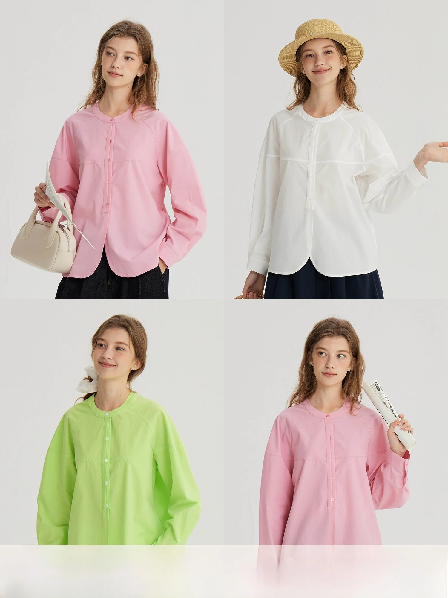 

Женская приталенная блузка Bruland Spring Vintage из смесового хлопка и лиоцелла, свободного кроя, с длинным рукавом, цветная, во французском стиле