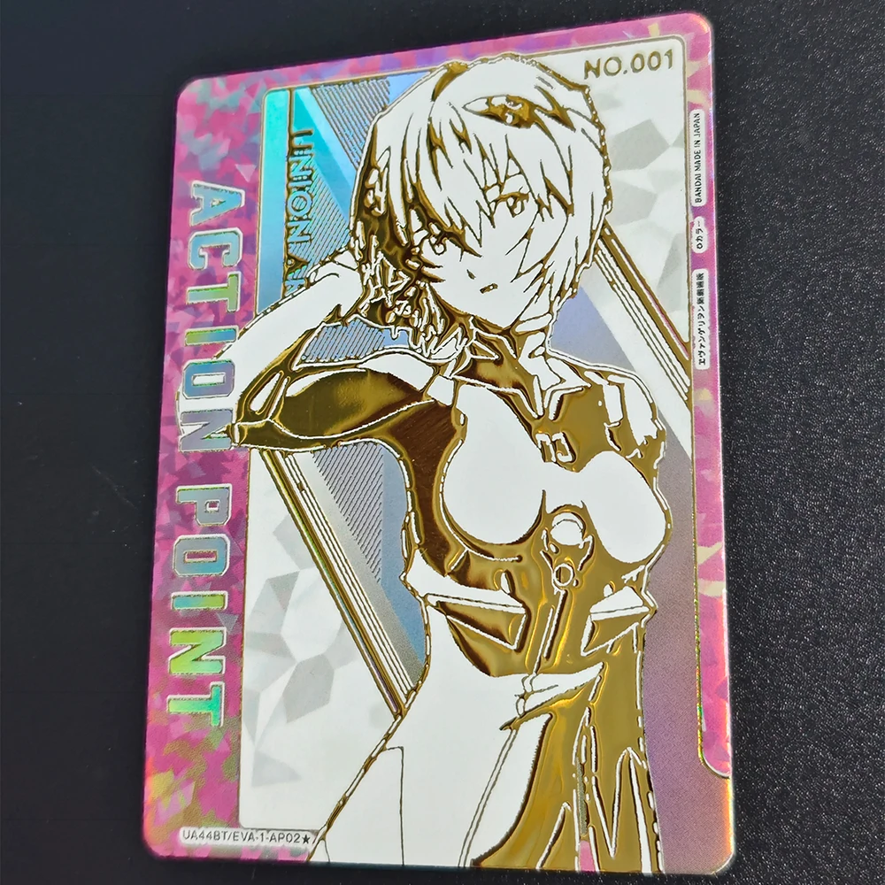 Tarjeta de colección de Anime Union Arena, Evangelion Rei Ayanami, punto de acción UA44BT/EVA-1-AP02, tarjeta Flash de Color refractivo, regalos para niños