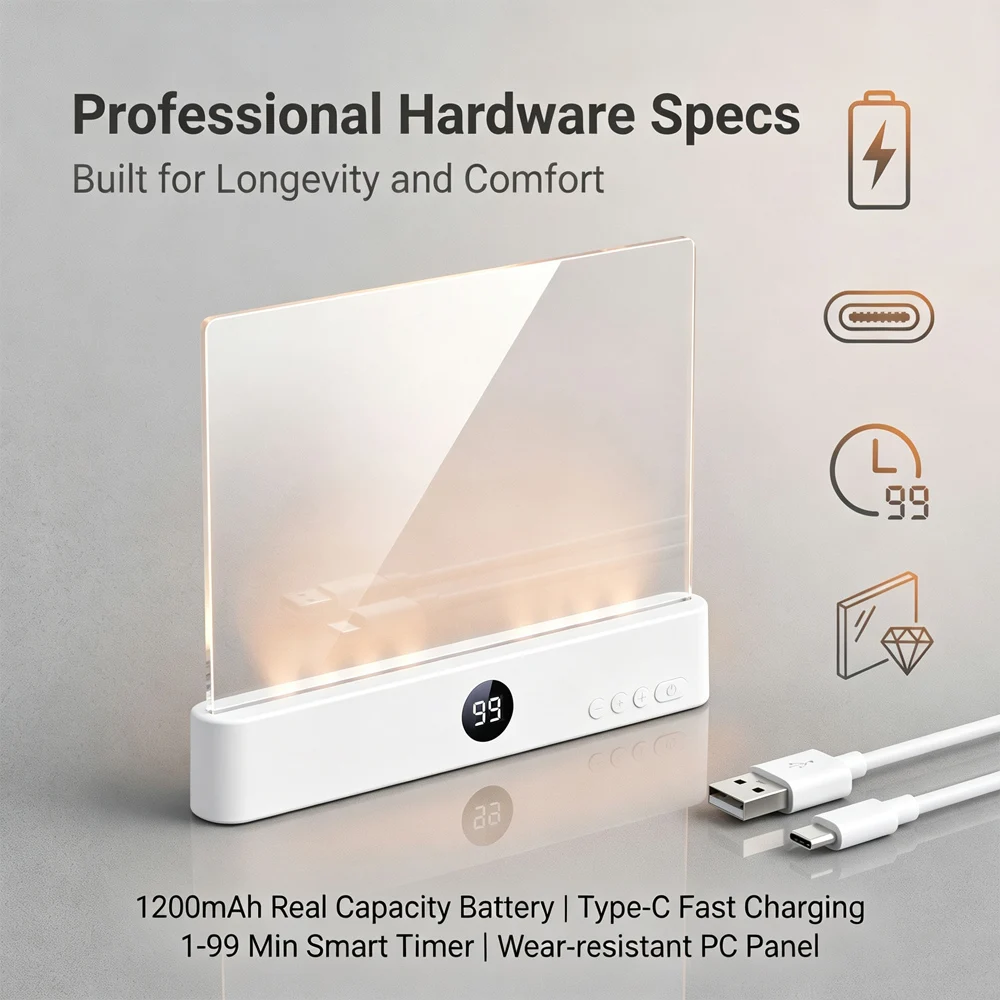 Reading light, Dimmable LED Book Light 3 Color Flat Book Lamp for Reading, Rechargeable Full Page Light Smart Bookmark Light