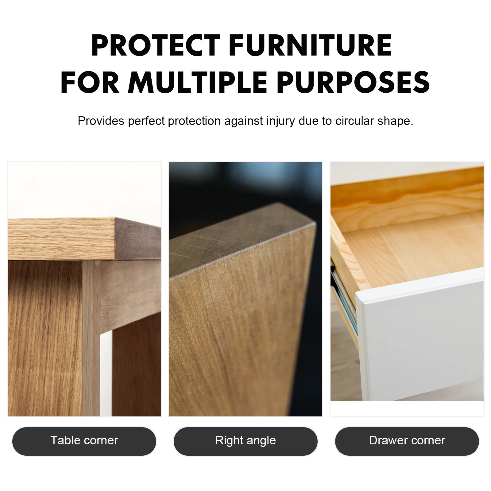 

20 Pcs Table Corner Guards Protector 30x20mm Ball Clear 40x40mm Proof Edge Furniture Safety Bumpers For Kids