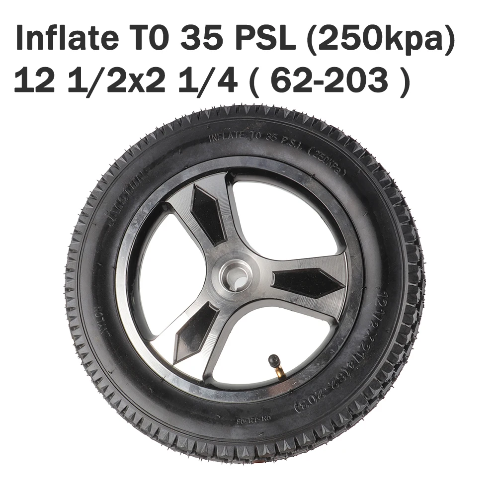 12 Inch Rear Wheels 12 1/2x2 1/4 ( 62-203 ) 17mm Keyway Wheel Hub for Pneumatic Tire Elderly Electric Wheelchair Scooter