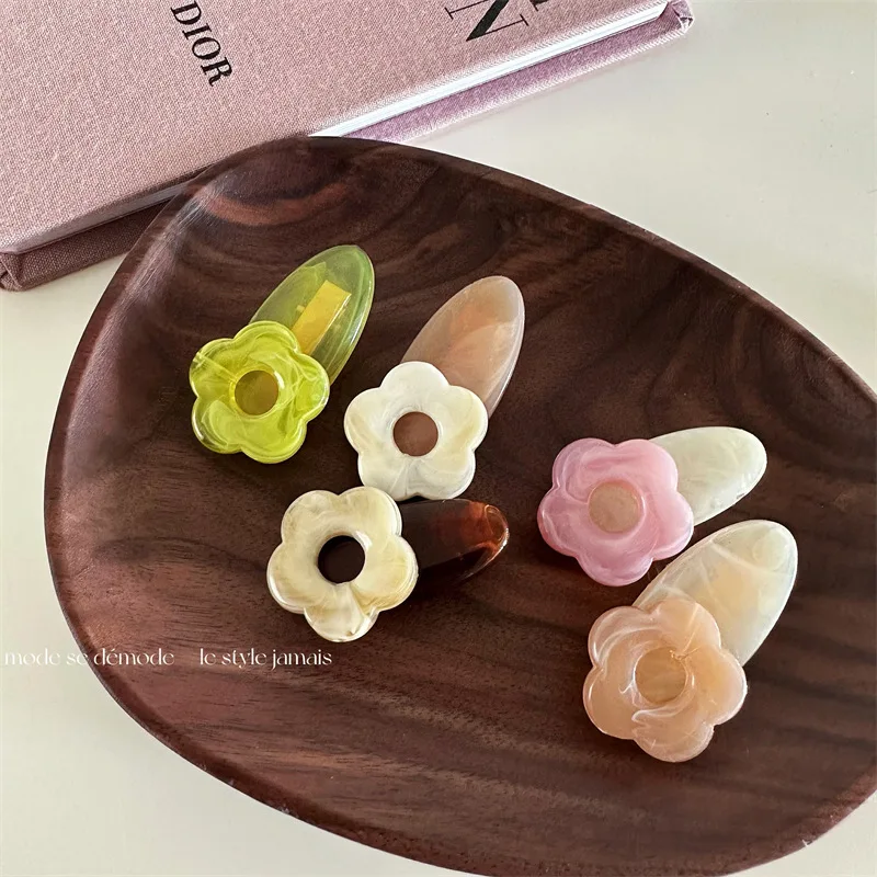 Cute flower hairpin female spring side clip broken hairpin Liu Haipin small clip hairpin headdress new color Headwear