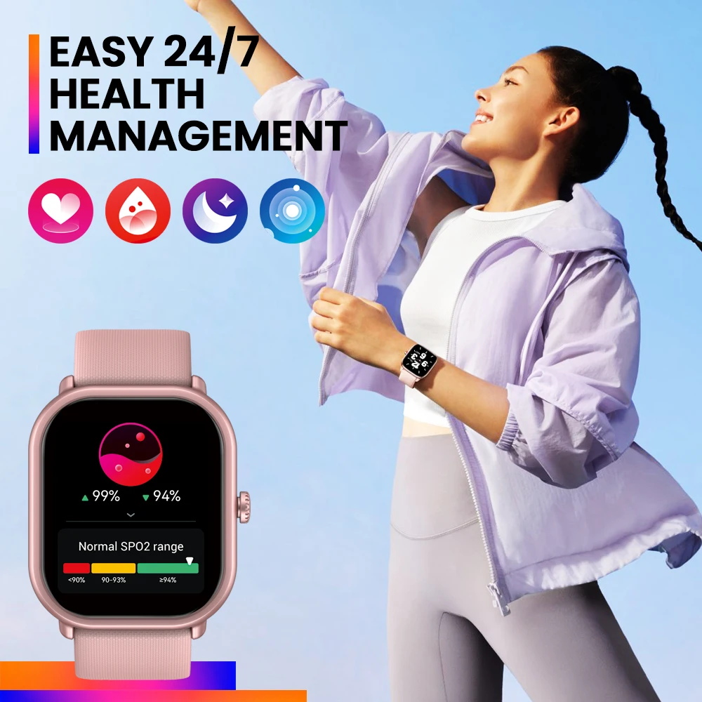 Original Zeblaze GTS 3 Pro Smartwatch 1.97" AMOLED HD Display HiFi Voice Calling SpO2 Health Monitor Sport Smart Watch Men Women - Image 5