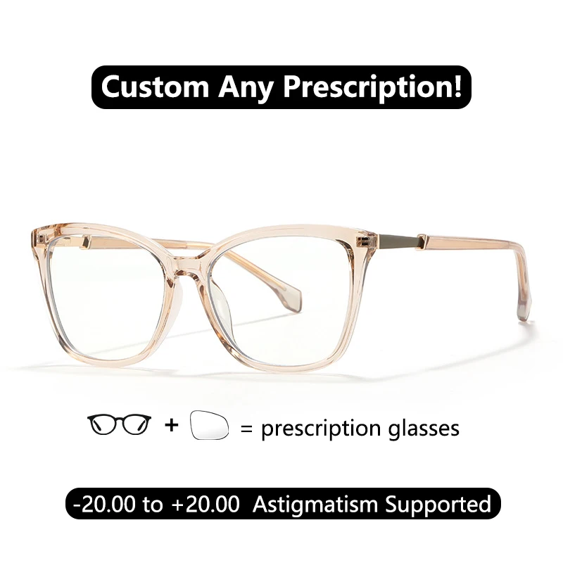 

Модные очки «кошачий глаз» по рецепту, женские розовые очки для чтения, мультифокальные очки для астигматизма по рецепту, очки для близорукости по рецепту