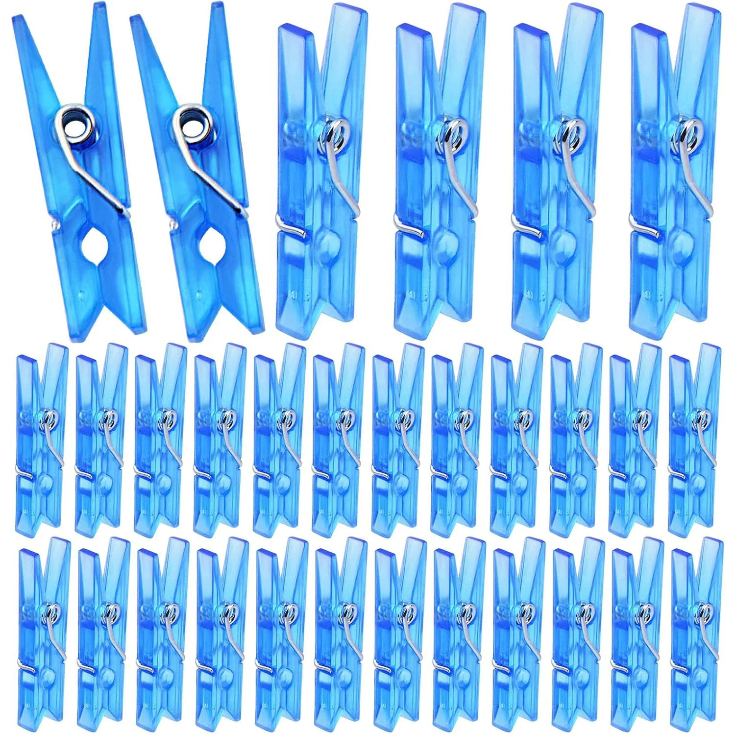 

200pcs Transparent Plastic Clothespins Mini Multi-Functional Clips Peg Pins Decorative Craft Clips for Photo Paper Pictures