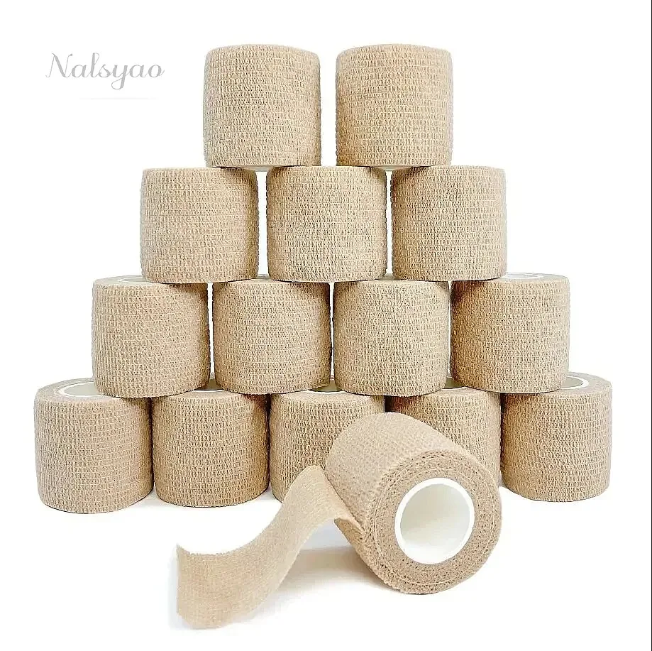 1roll 2.5/5/7.5/10cm*4.8m Non Woven Elastic Self Adhesive Cohesive Bandage for Sports Fixing Finger Wrist Leg First Aid