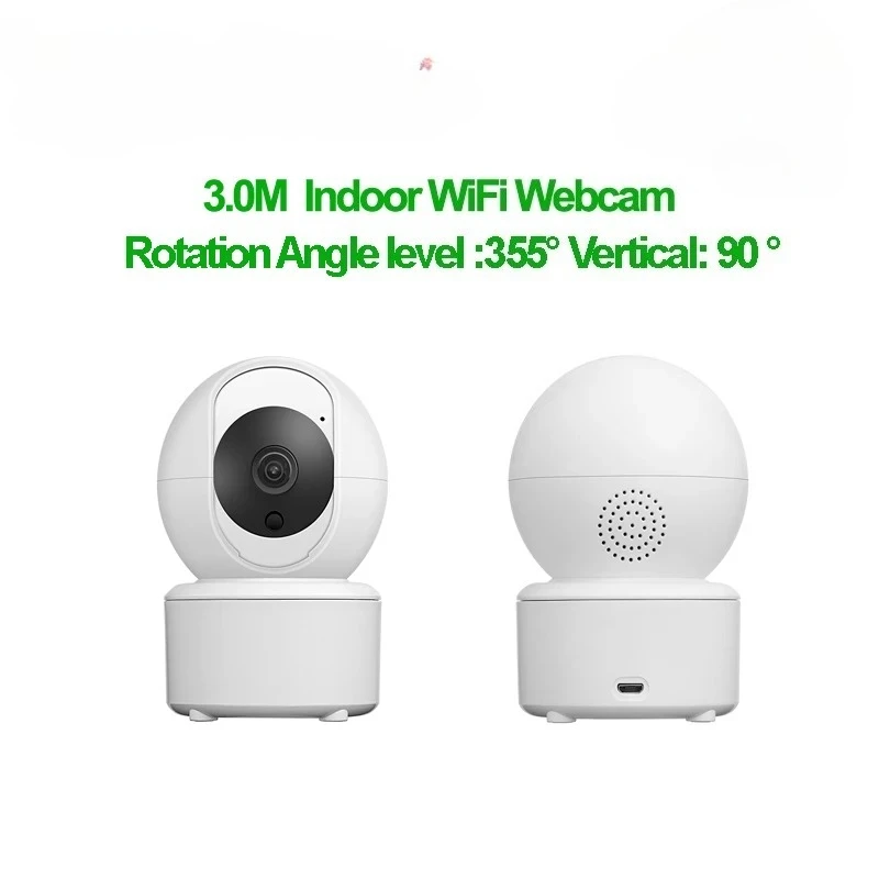 3MP WiFi Baby Monitor Camera Mini Indoor CCTV AI Tracking Audio Night Vision Home Security Surveillance Webcam