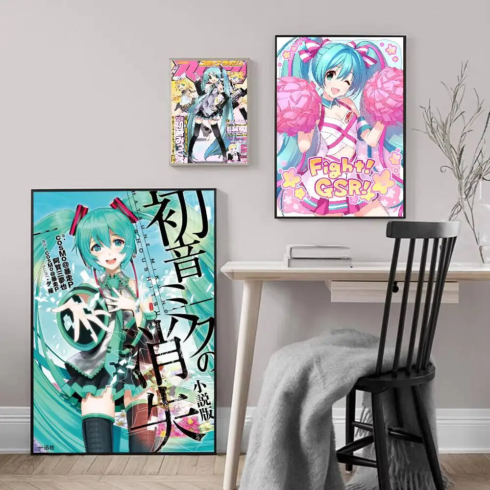 Anime H-Hatsunes M-MikU Poster Print A5 A4 A3 A2 Wall Art Decor For Room Office Gift For Fans view 2