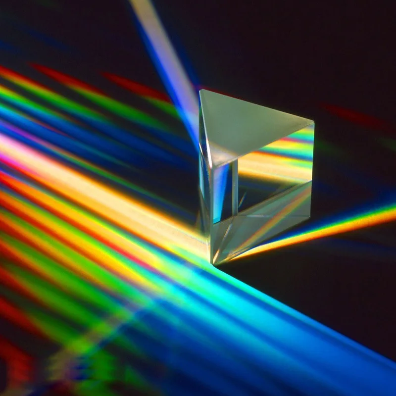 Imagem -03 - Prisma de Cristal de Vidro Óptico Ensino da Foto do Arco-íris Prisma Triangular Prisma Experimental Presentes Infantis 30x30x100 mm k9