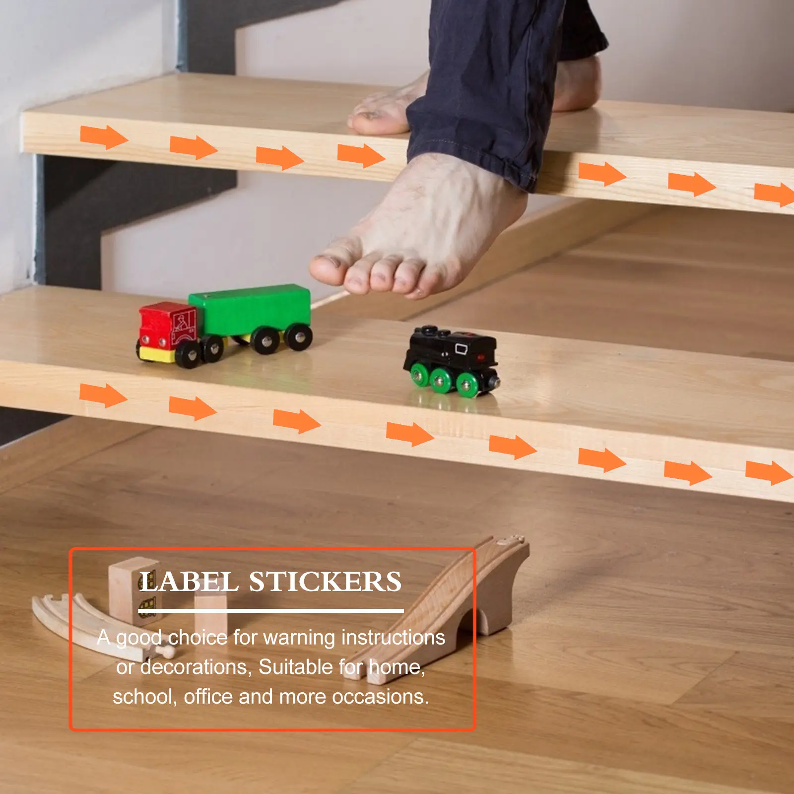 

Fluorescent Color Arrow Sticker Labels 1 Roll Self-Adhesive Easy-Remove Decorative Craft Stickers for Home School Office DIY