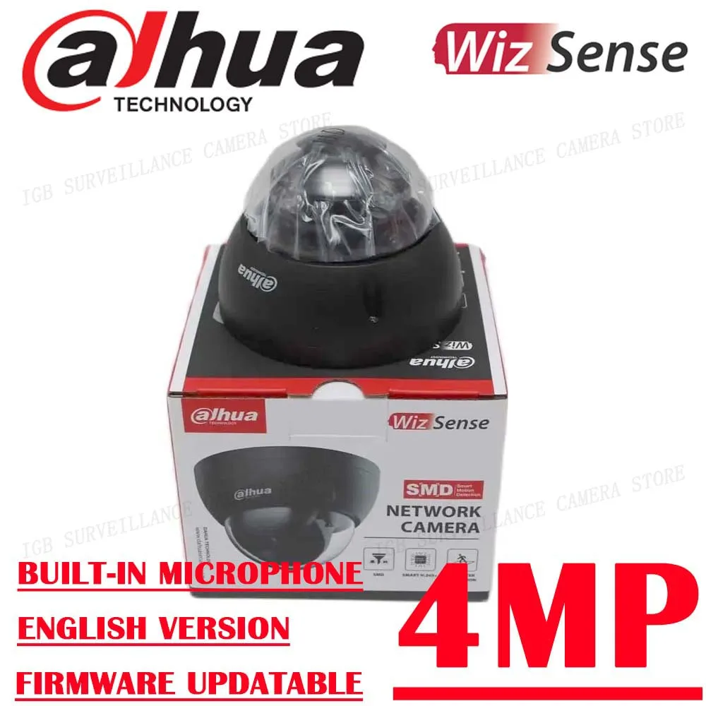 Imagem -02 - Dahua-ir Dome Focal Fixo Câmera de Rede Wizsense Veículo e Detecção Humana Microfone Embutido Ipc-hdbw2441e-s 4mp