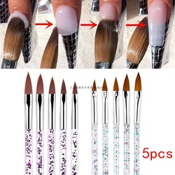 Hot Sale 2025 5Pcs Set Nail Brush Engraving Dotting Drawing Painting UV Gel Carving Pen Acrylic Beauty Nail Art Tools