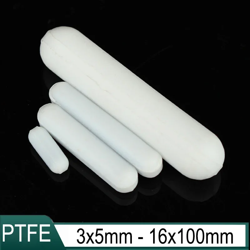 1/5/10/20/50Pcs PTFE Magnetic Stirrer Stir Bar Type C Magneton Stirring Mixer White Spin Bars Olive Shape