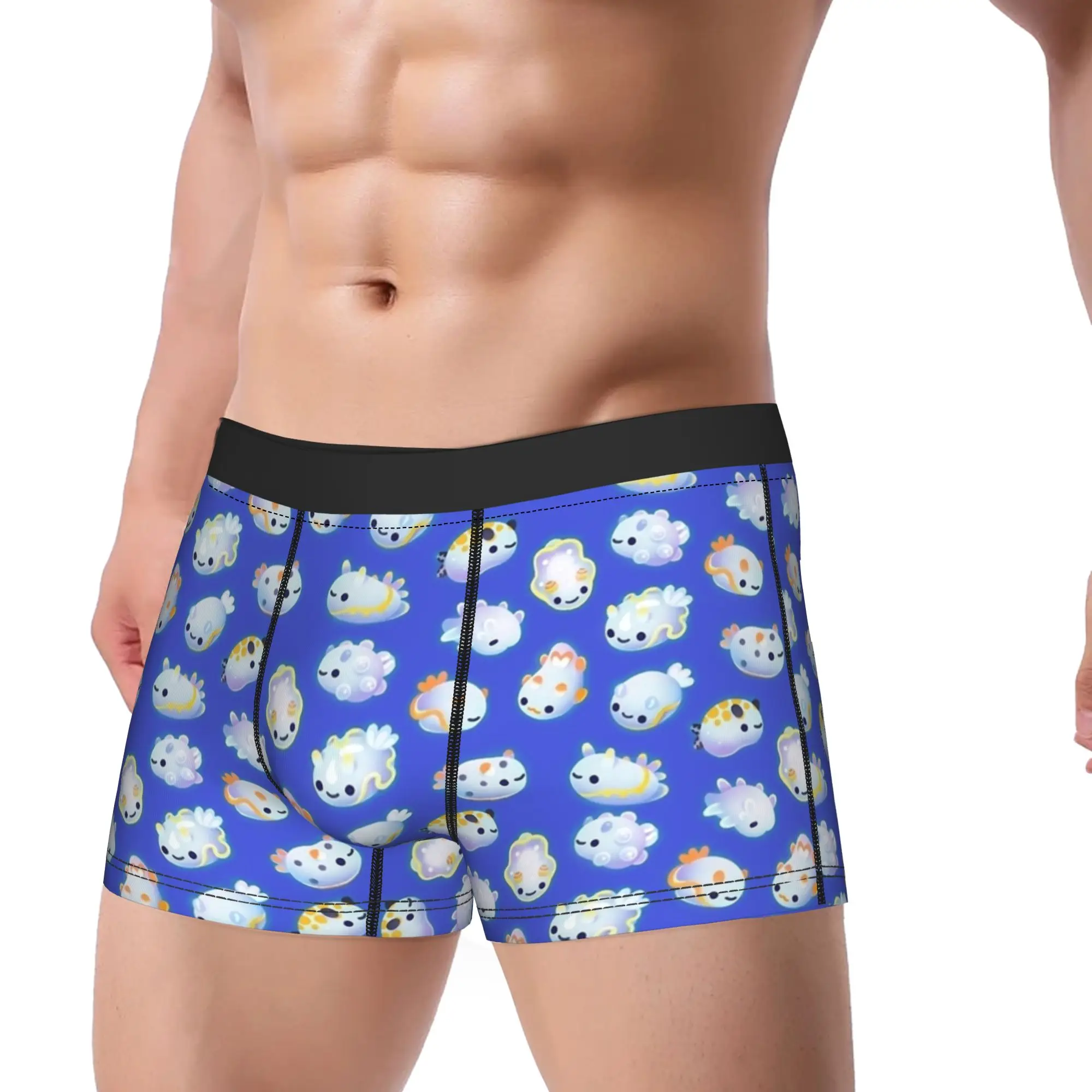 

Белое морское слизня, нижнее белье с животным принтом, качественные мужские трусы с принтом, забавные шорты, трусы, идея подарка