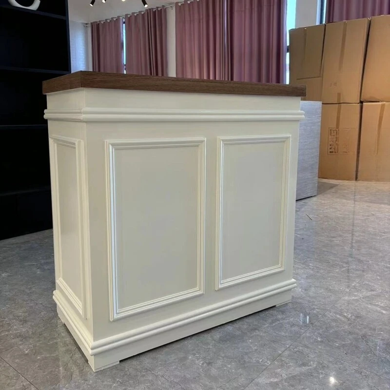 Simple paint reception counter clothing store bar small reception counter American style mostrador para tienda office furniture