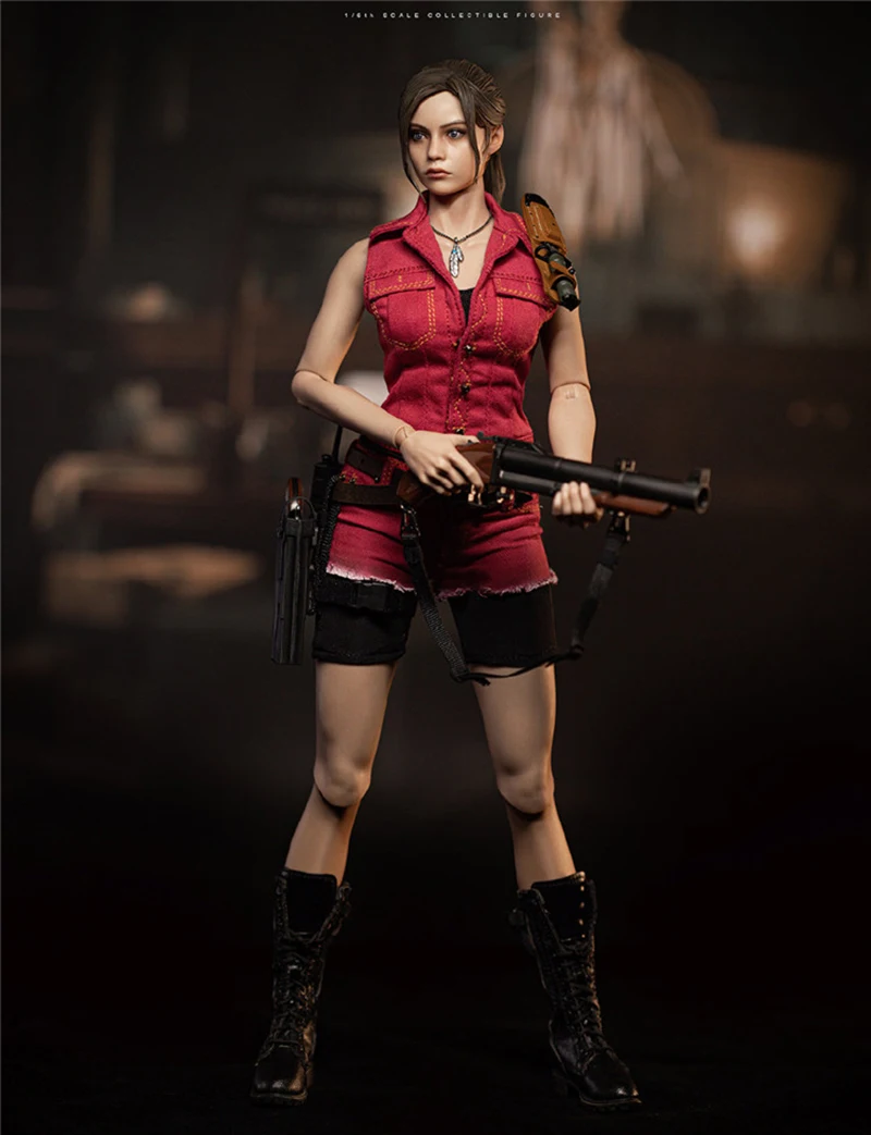 DMS038 1/6 Scale Female Soldier Claire Redfield Classic Version Full Set Model 12 Inch Action Figure Fans Gift Collection Dolls