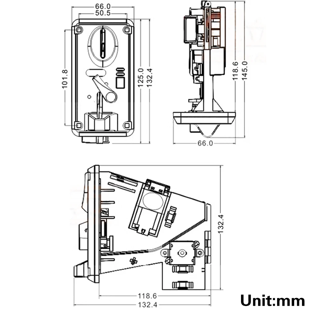 Jy133a Vergleichbarer Smart CPU Münzprüfer Token Selector Mechanismus Kran Vending Flipper Arcade-Spielmaschine Swing Kiddie Rides – Detail 4