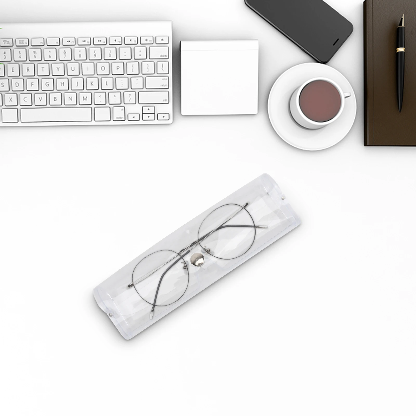 

20Pcs Transparent Eyeglasses Box Pvc Material Lightweight Portable No Fading Lasting Storage Case