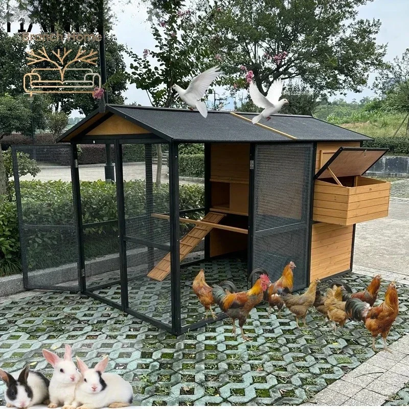 [Customized] Animal House Super Large Pet Cages Outdoor Chicken Hutch Rabbit Bunny Breeding Indoor Chicken Coop With Running Ca