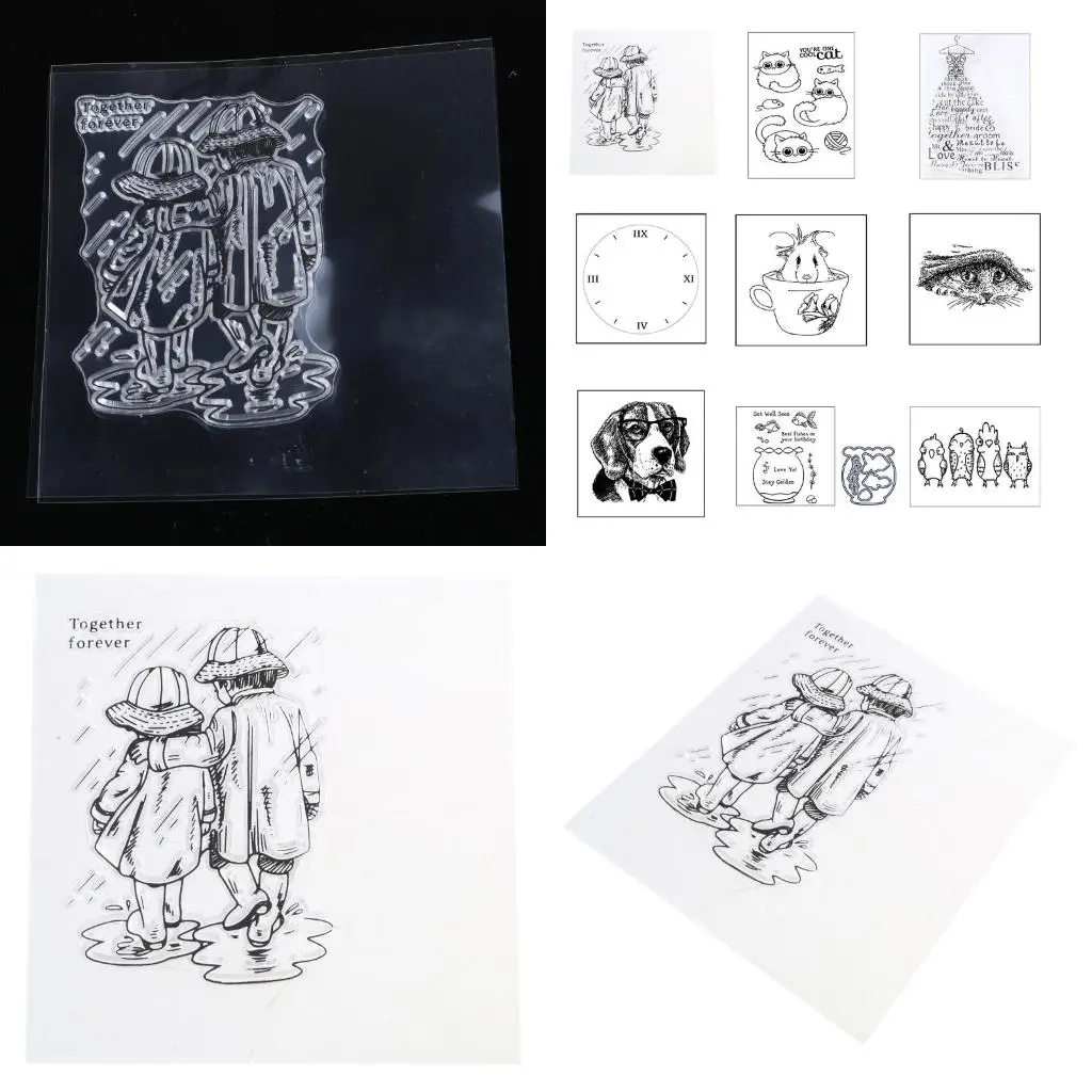 Exquisite Sweet Couple Clear Silicone Stamp Decorative Transparent Stamp Seal high quality