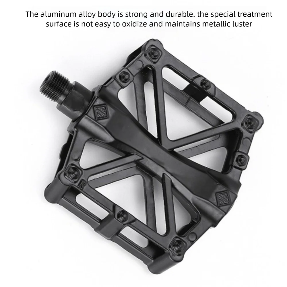 

1 пара велосипедных педалей с двойным шаром, сверхлегкие педали для горного велосипеда из алюминиевого сплава, противоскользящая плоская велосипедная педальная платформа