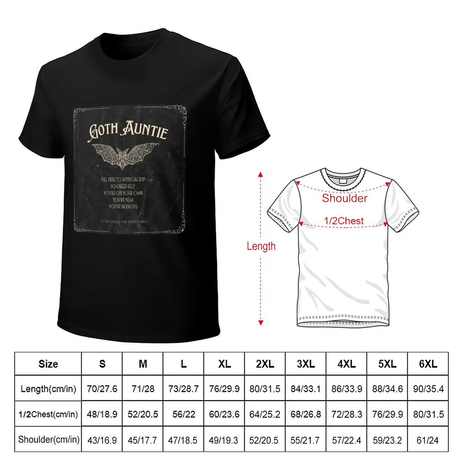 Goth Auntie T-Shirt t shirts with prints T-Shirt