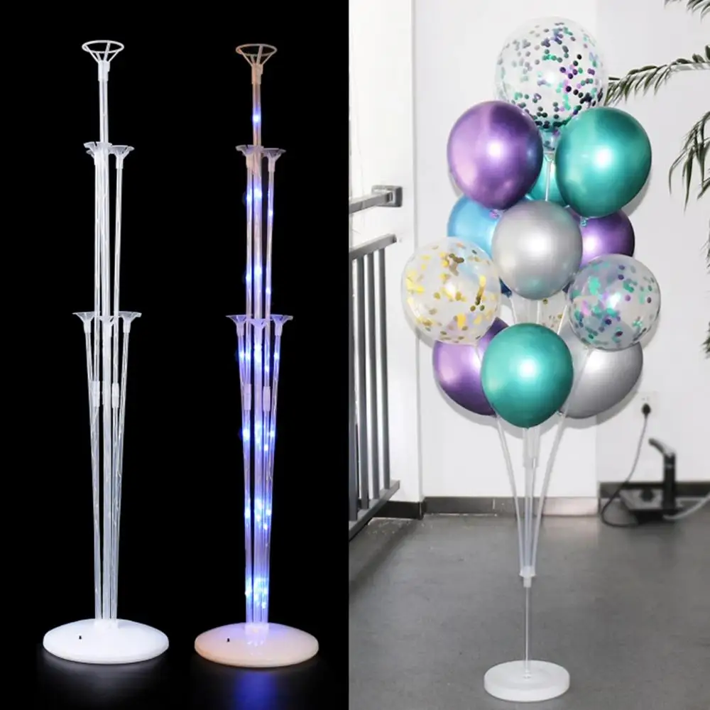 76cm Balloon Stand Table Balloon Holder Column Stand With Light Floating Support Balloon Arch Stand Birthday Wedding Party Decor