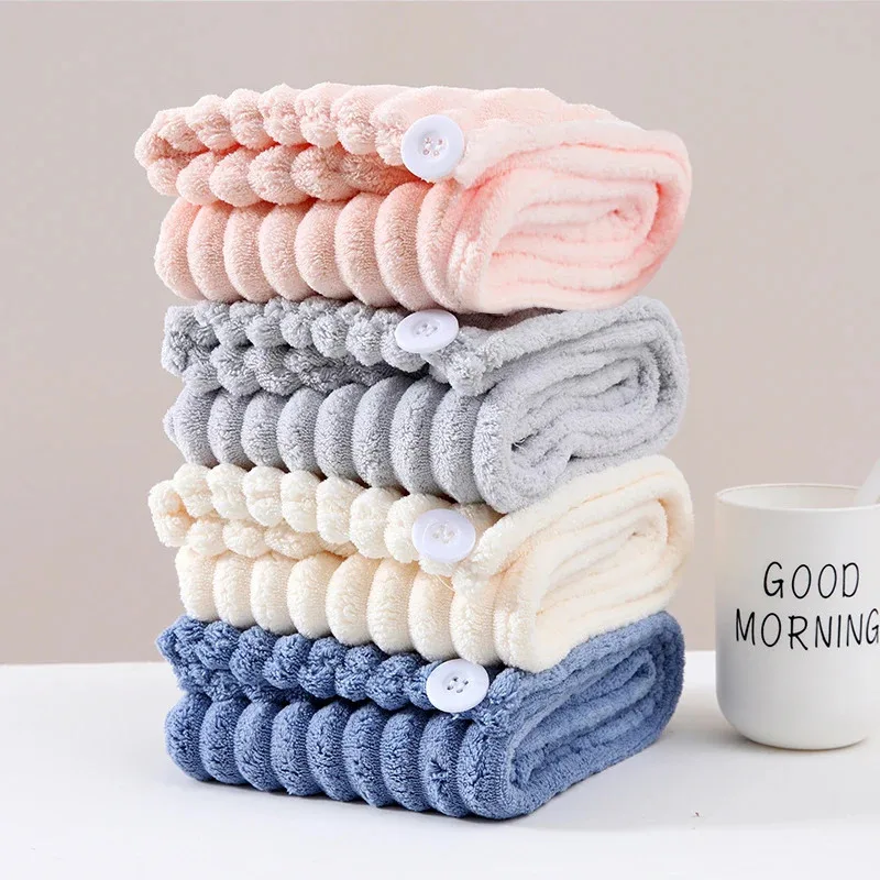 Ultra Fine Fiber Towel Wrapped and Thickened Ladies' Dry Hair Cap Thick and Highly Absorbent Headscarf for Wiping Hair