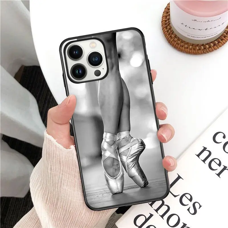 soft funda ballet girl pointe shoes Phone Cover For iphone 16pro 15pro 14pro 11pro 12pro 13pro max 16plus 7 SE XR 12mini Cases