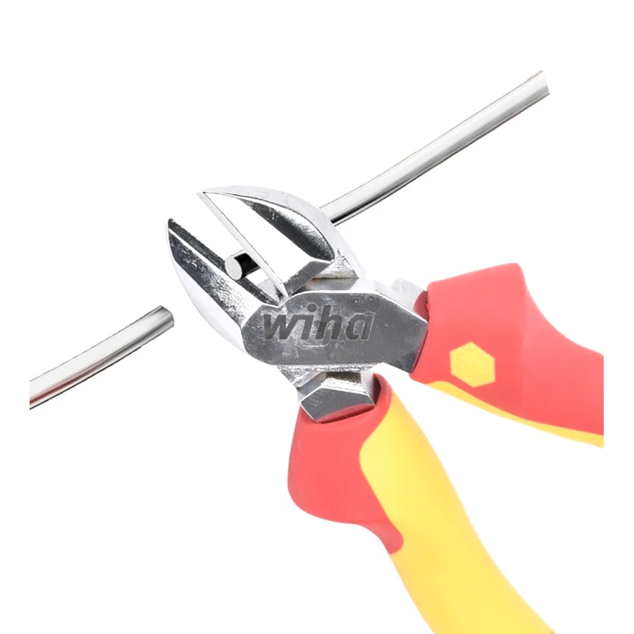 WIHA 43335 1000V VDE Insulated Diagonal Plier Diagonal Cutters 160mm with DynamicJoint® Electrician Repair Tools Side Cutters