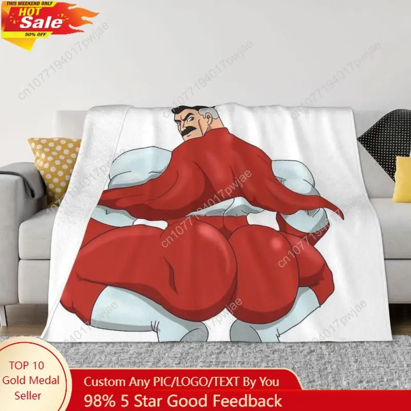 

Invincible Think Mark Thicc Booty Omni Man Quilt Bed Winter Blankets And Blankets Custom blankets