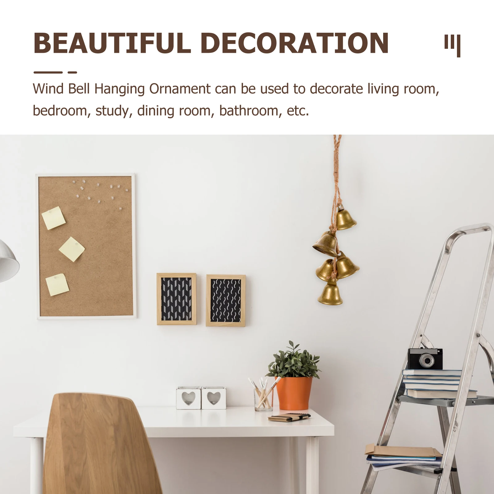 

Witch Bell Wind Chime Hanging Ornament Metal Decorative Bell For Door Home Protection Patio Balcony Indoor Outdoor Use