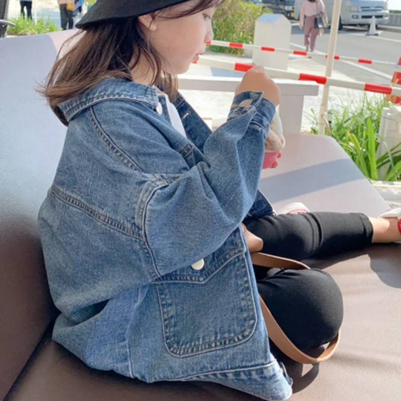 Girls Coat Jacket Cotton Outwear Windproof 2023 New Jean Spring Autumn Outdoor Sport Outfits Children\'s Clothing