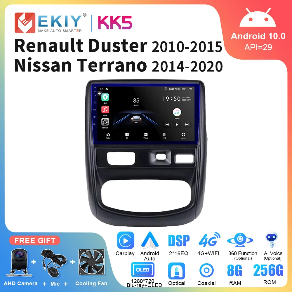 

EKIY KK5 QLED Android Car Radio For Renault Duster 1 2010-2015 For Nissan Terrano 2014-2020 Multimedia Video Player Navi GPS DVD