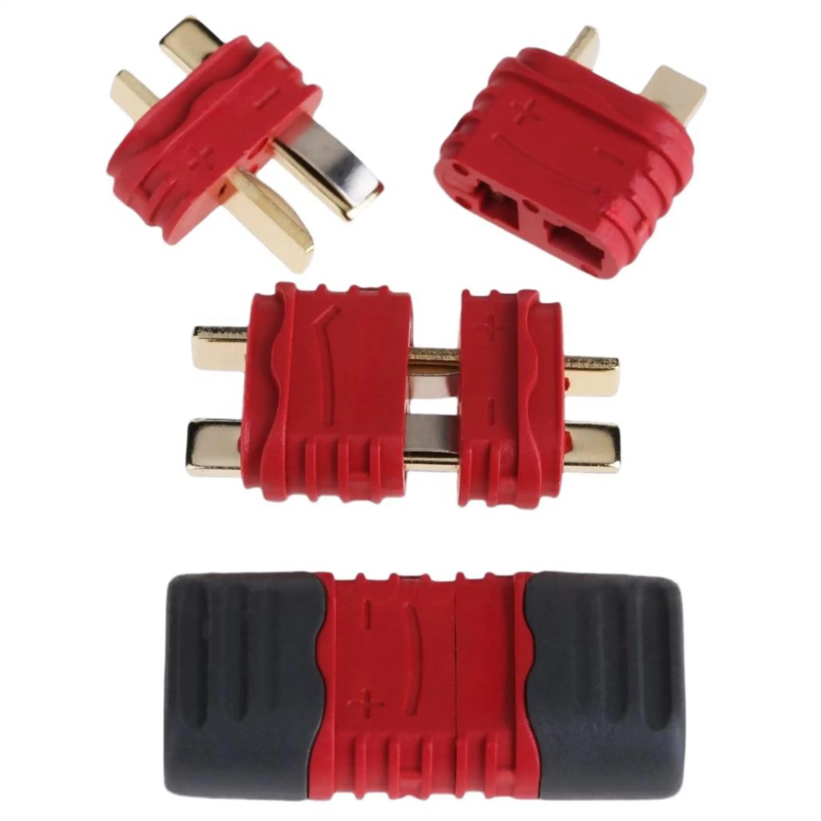 10PCS 5Pair AM-1015E T Connector Deans Plug with Cover Male Female For Deans Connector with Sheath Housing For RC Batte